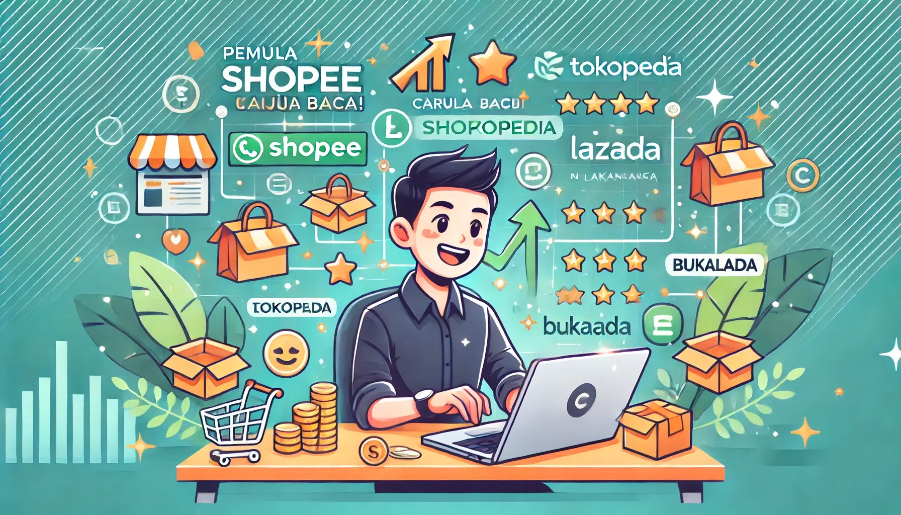Ilustrasi Pemula Wajib Baca! Cara Laris Jualan di Shopee, Tokopedia, dan Marketplace Lainnya