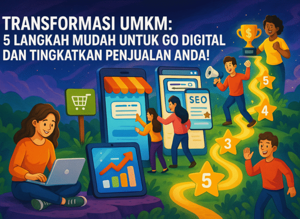 buatkan gambar, Rasio aspek lebar, fantasi, Transformasi UMKM: 5 Langkah Mudah untuk Go Digital dan Tingkatkan Penjualan Anda!